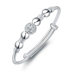 Trendy 925 Sterling Silver Bracelet Fashion Jewelry Adjustment Cuff