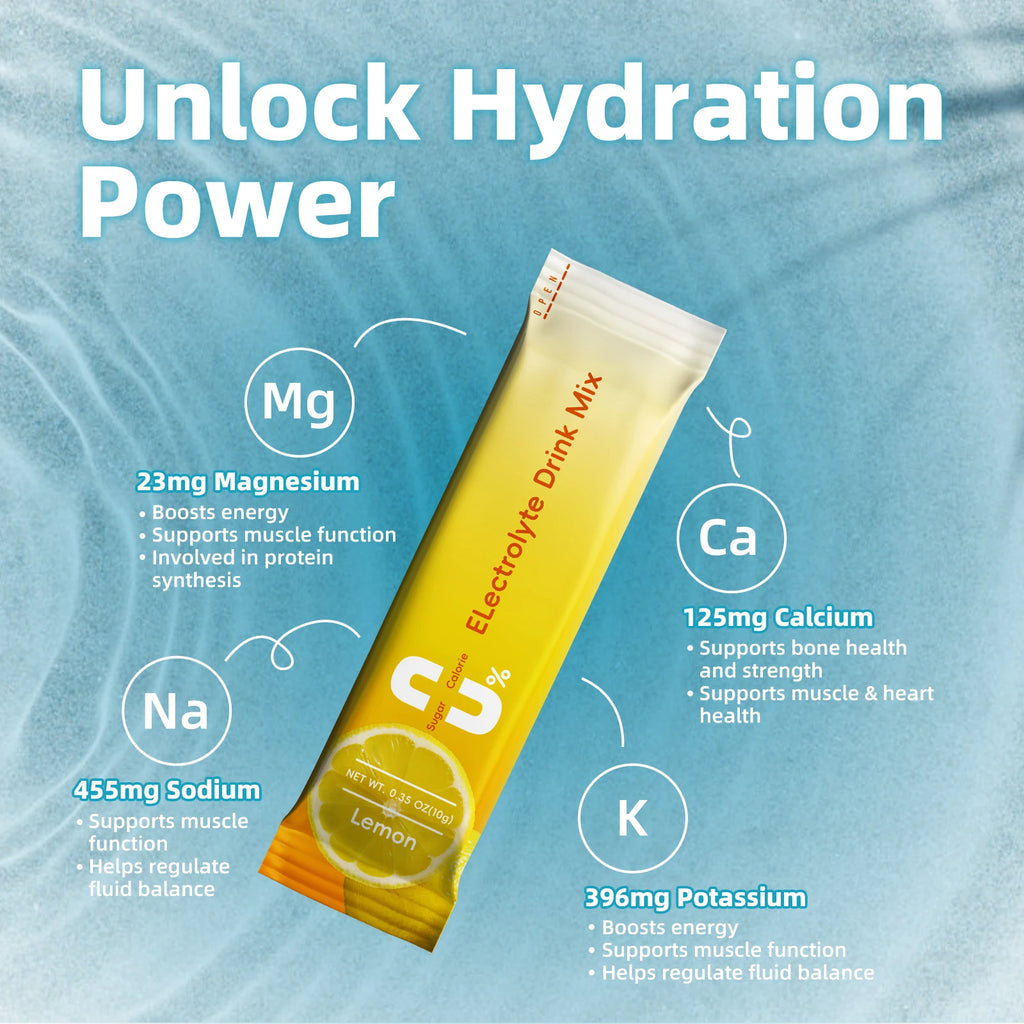 Electrolyte Powder Sugar Free 0 Calories Mixture Drinks Quickly Hydrate Provide Endurance & Energy Support Non GMO