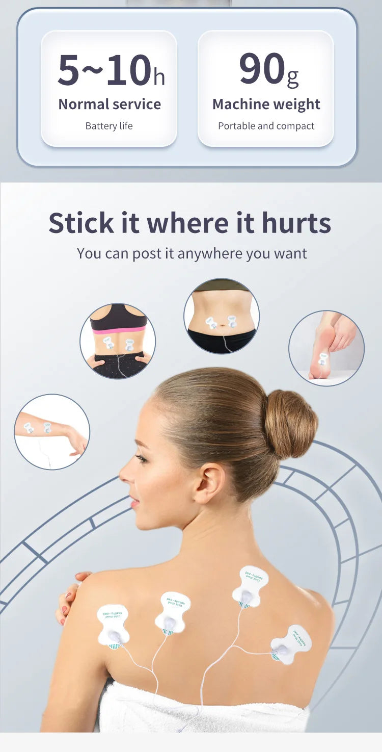 Multi-functional 6 Modes Tens Unit Machine Electro stimulator Digital Massager