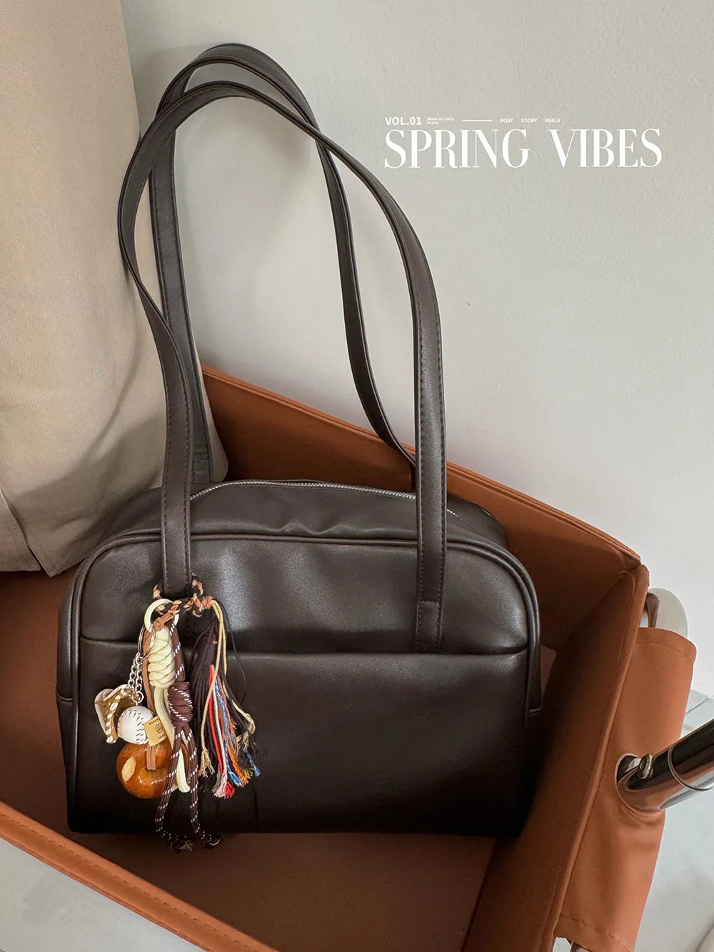 CGCBAG Vintage Designer Luxury Women Tote Casual Large Shoulder Bag High Quality Leather Ladies Handbags