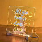 Luminous Acrylic Drawing Magic Led Transparent Board Note Board Kids Educational Gift With Stand 7 Color Markers