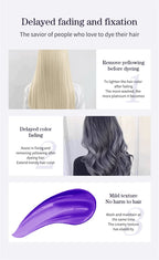 Professional Purple Shampoo Yellow Removal Post Dyeing Gray Hair Bleached Highlighted Revitalize 300ml