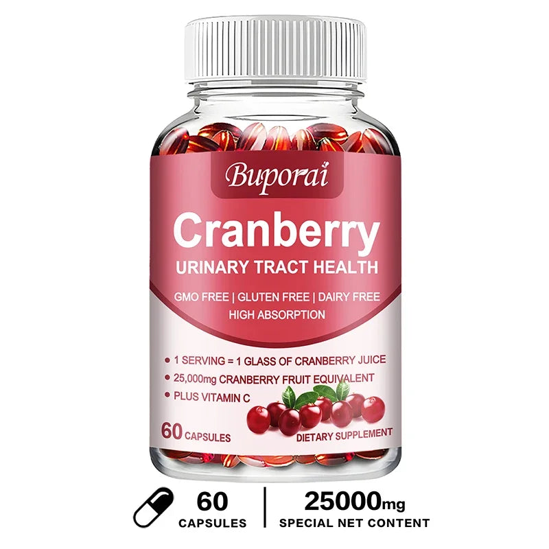 Cranberry Capsules Supports Cardiovascular Health Enhances Immunity Supports Urinary Tract Health