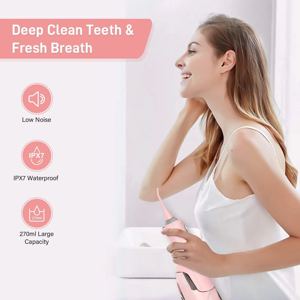 Sejoy Cordless Electric Water Flosser for Teeth Dental Portable Oral Irrigator Rechargeable
