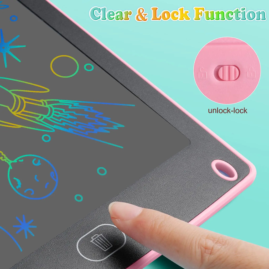8.5" Led Board Electronic Writing Tablet Sketchpad Magic Erasable Handwriting Pad Kids Gifts icd