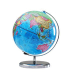 Sphere Diameter 25cm English World Globe HD Printed 360° LED Light Desk Lamp Globe Metal ABS