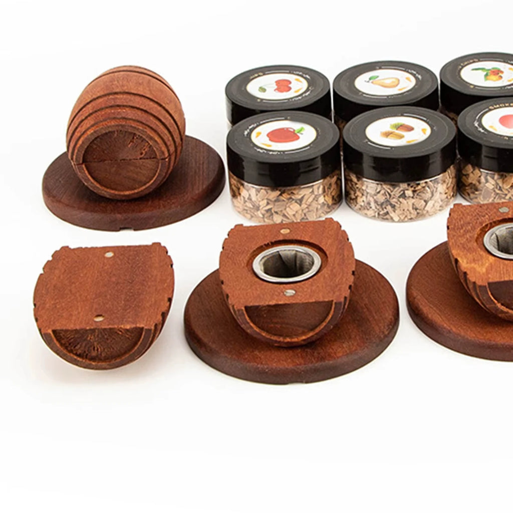 Whiskey Smoker Kit with Wood Chips 4 Flavors Old Fashioned Drink Smoker Infuser Cocktails Bourbon Gifts