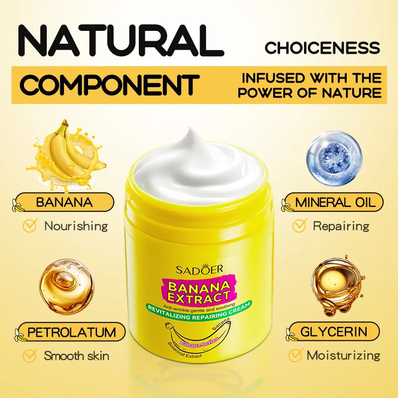 SADOER Banana Skin Brightening Cream Moisturizing Facial Hydrating Face Beauty Skin Care Products