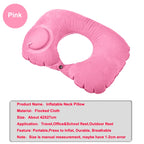 Travel Neck Pillow Inflatable Airplane U-shaped Cervical Orthopedic Portable Foldable