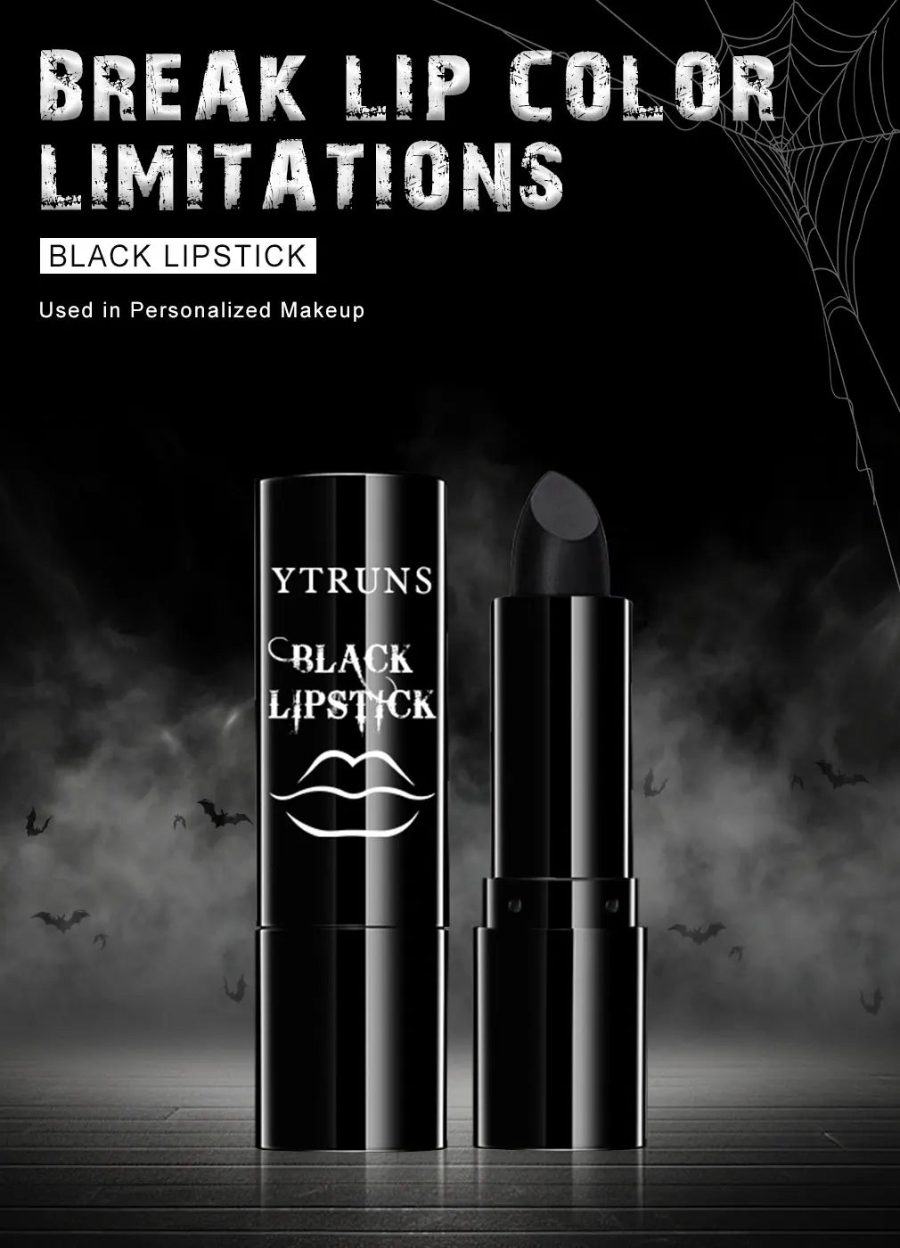 Matte black lipstick, long-lasting waterproof