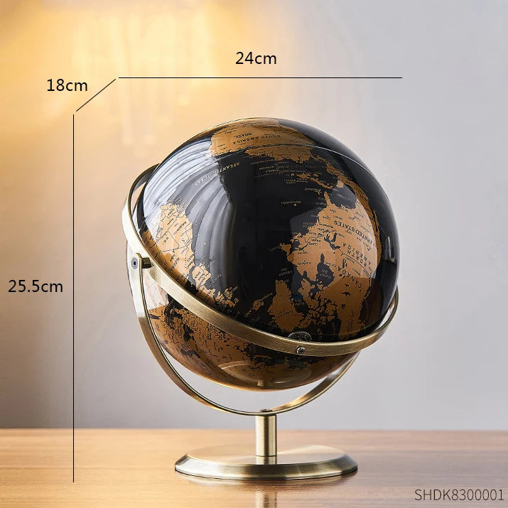 Retro World Globe Learning Map Kids Study Desk Geography Education