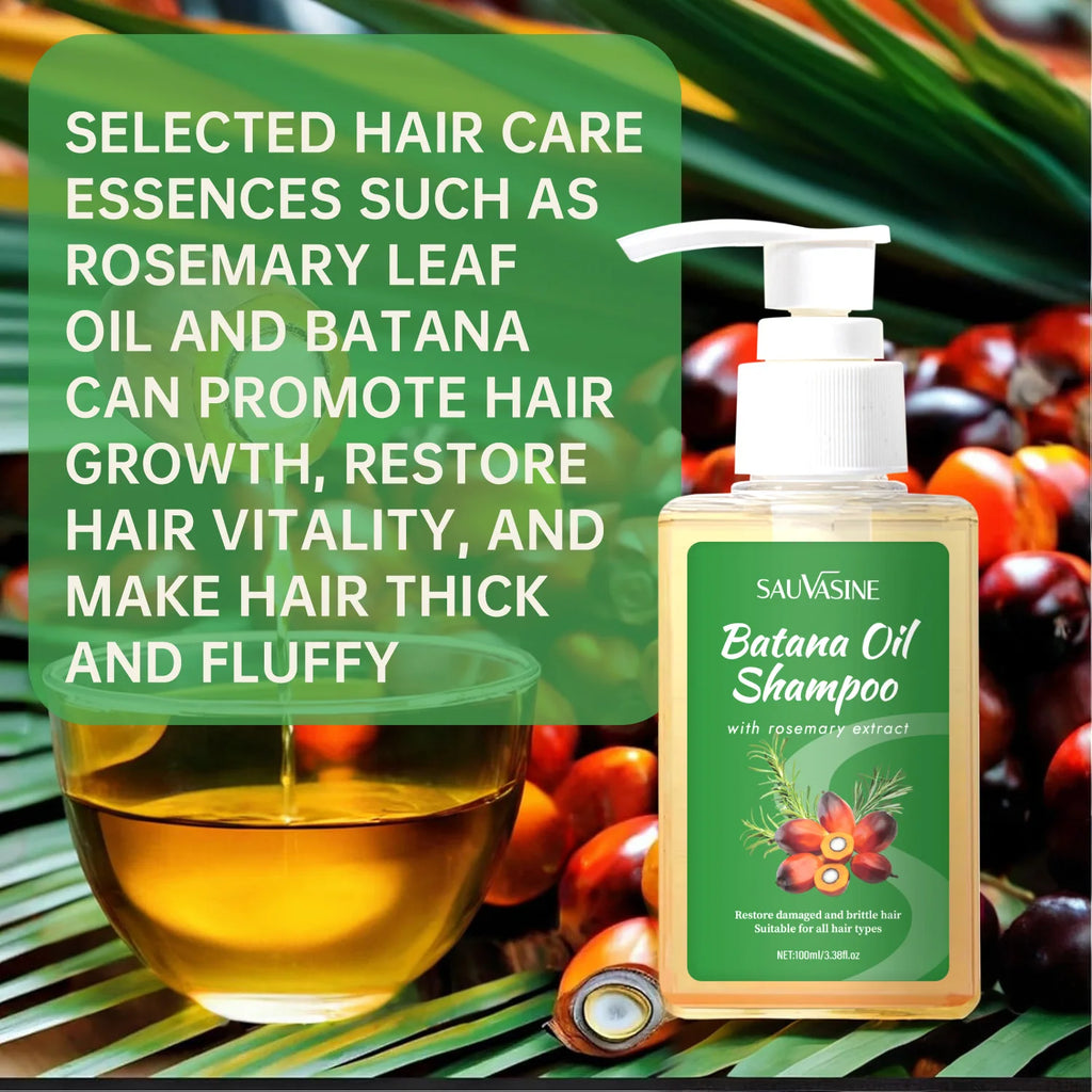 Batana Oil Shampoo and Conditioner Strengthens Restore Damaged Cleansing Dandruff Control Hair Growth