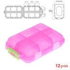 Tcare Portable Pill Case Folding Plastic Empty Drug Organizer Pillbox Travel