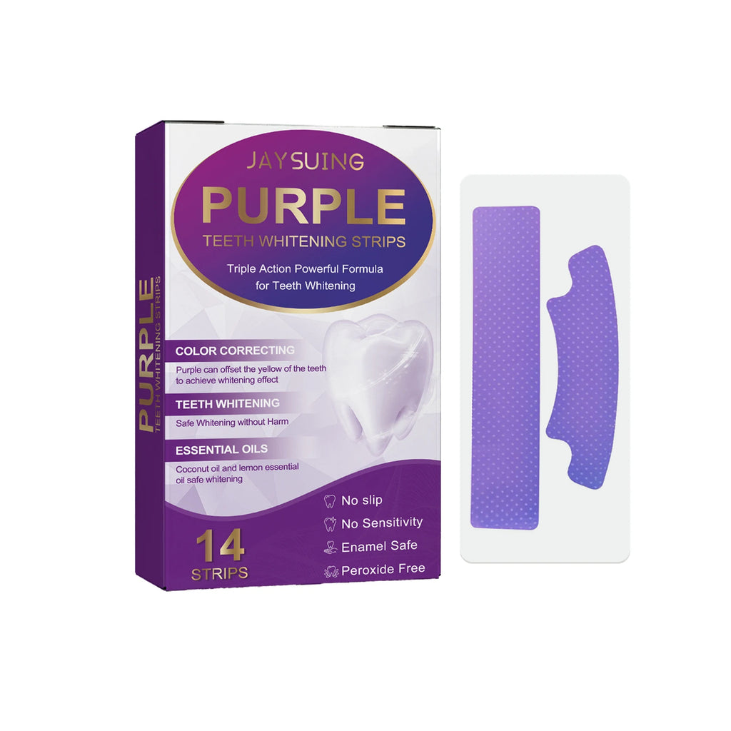 Purple Whitening Teeth Stickers 14 Pairs