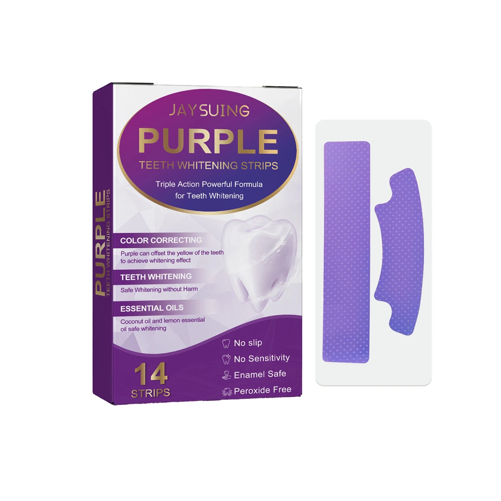 Purple Whitening Teeth Stickers 14 Pairs