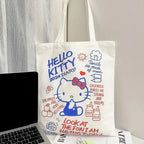 Hello Kitty Large Capacity Canvas Bag Fashion Shoulder Bag Holiday Gift for Girls