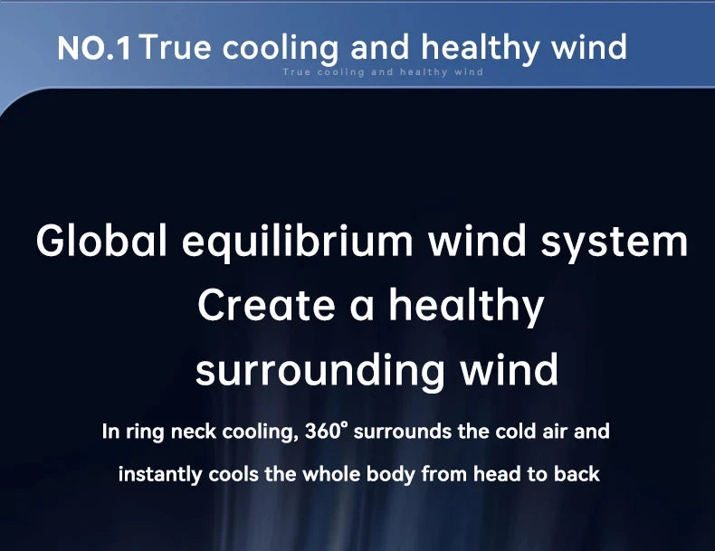 Xiaomi Portable Neck Fan 10000mAh Mini Bladeless Silent USB Rechargeable LED Digital Display 5th Gear Air Cooler