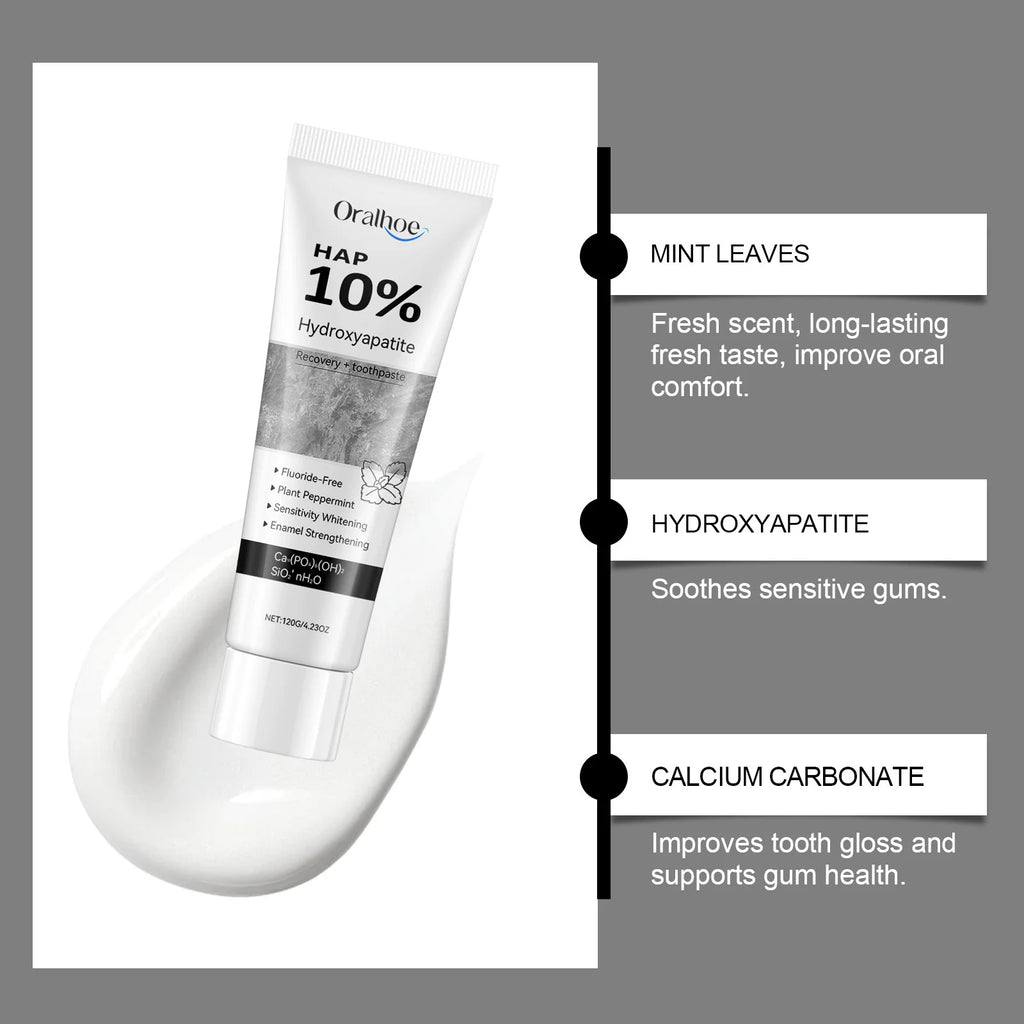 Whitening Teeth Toothpaste Enamel Repair Oral Hygiene Stain Removal Fresh Breath Hydroxyapatite