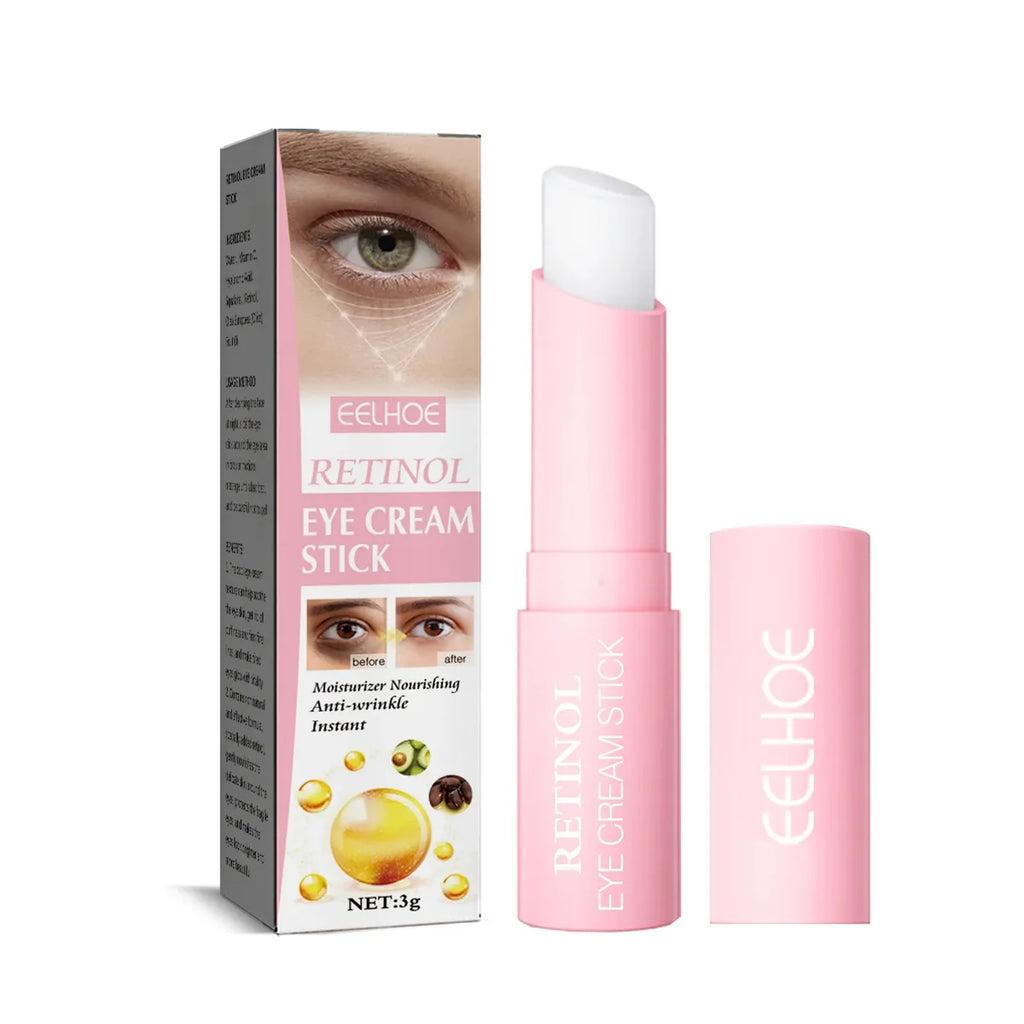 Retinol Smooth Wrinkle Eye Cream Anti Puffiness Remove Dark Circles Stick Fade Fine Lines Whitening Moisturizing