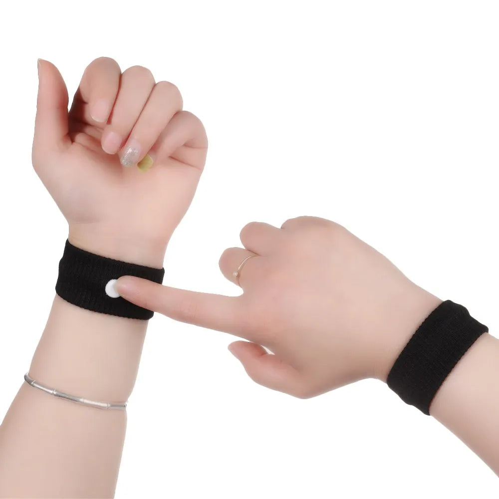 2PCS Anti Motion Sickness Wristbands Anti Nausea Carsickness Seasick Wrist Support Sports