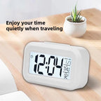 Alarm Clock Digital LED Electronic Backlight Snooze Calendar Home Office Desktop Screen Display Watch