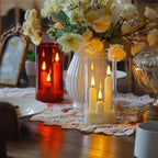 Flameless 3 in 1 LED Taper Candles with 15CM Battery Operated Flickering Electric Window Candles for Christmas Wedding