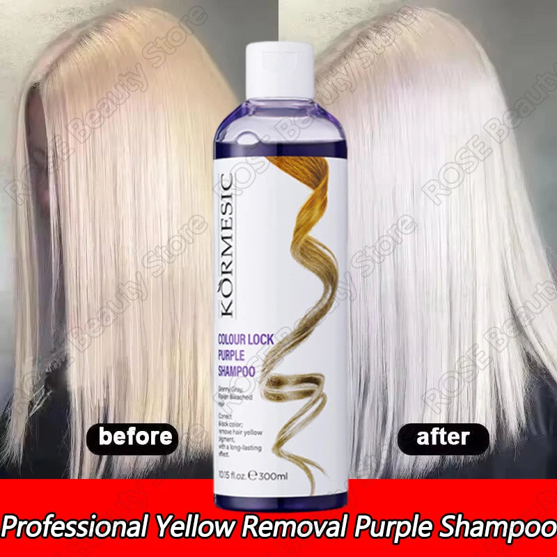 Professional Purple Shampoo Yellow Removal Post Dyeing Gray Hair Bleached Highlighted Revitalize 300ml