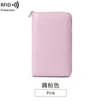 RFID Anti-Theft Cowhide Leather Wallet Brush Head Layer Large Capacity