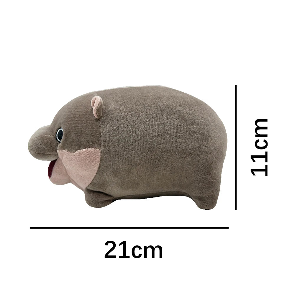 Moo Deng Plush Cute Cartoon Hippo Soft Stuffed Animal Pillow Back Cushion Kids Gift