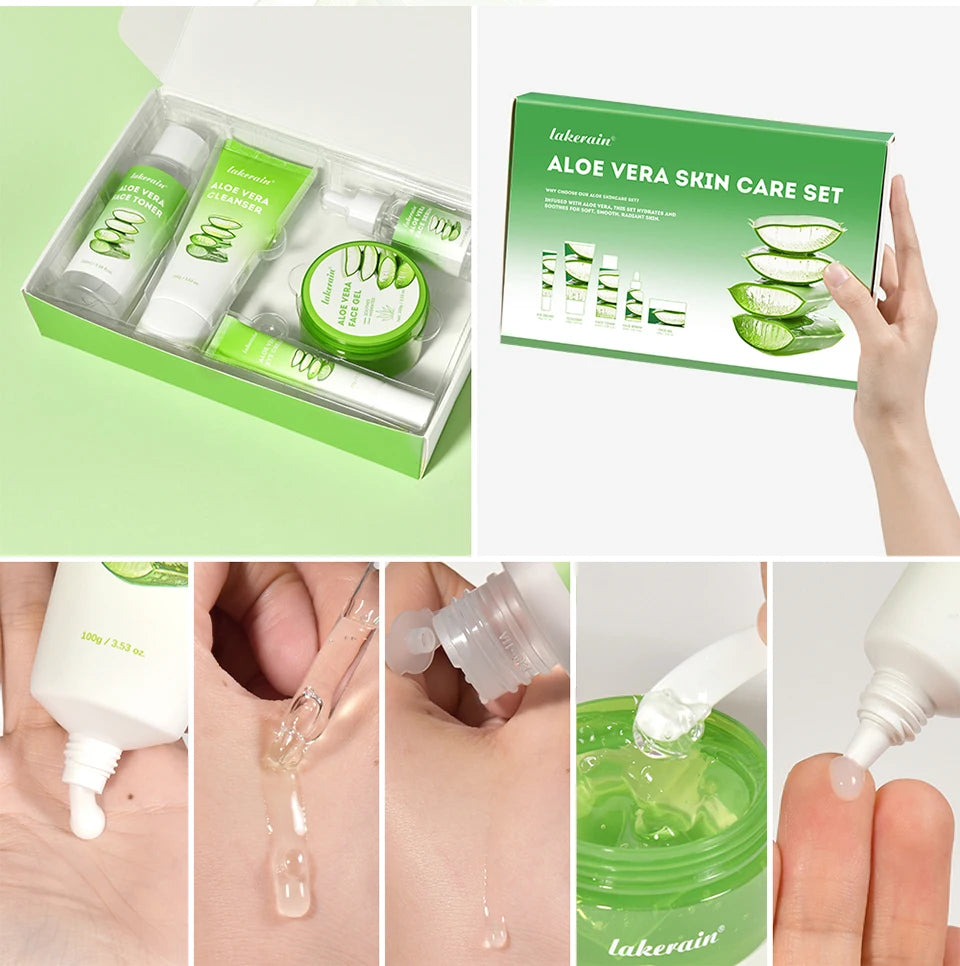 Multi-skin Care Aloe Vera Set Deep Moisturizing Nourishment Whitening Brightening Hydrating