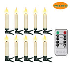 FPOO Candles LED Christmas Timer Remote Flickering Flame