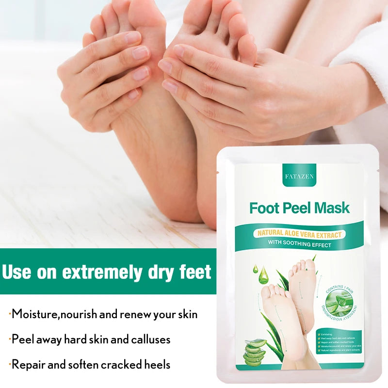 Aloe Foot Peel Mask For Dry Rough Cracked Feet