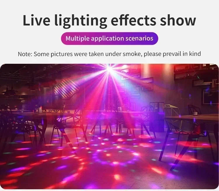 Ocean Wave Projector Light 16 Colors Glow Lamp Home Office Bar Restaurant Night Light
