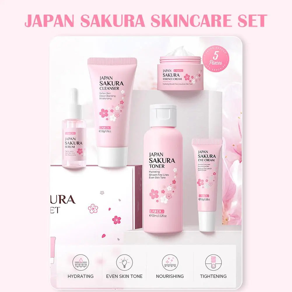 5/3pcs Sakura Skin Care Sets Gift Box