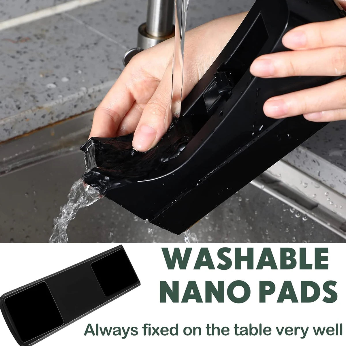 1pc Black Desktop Tape Dispenser Non-Slip Base