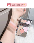 ART VALUE 7PC Makeup Set 3 Colors Lip Mud Pressed Powder Blush Eyeshadow Necklace