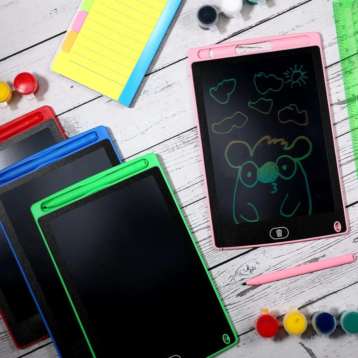 8.5" Led Board Electronic Writing Tablet Sketchpad Magic Erasable Handwriting Pad Kids Gifts icd