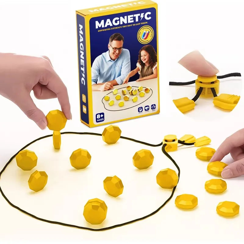 Magnetic Chess Board Game Interactive Magnetic Stones Strategy Game for Adults Kids Portable Travel Desktop