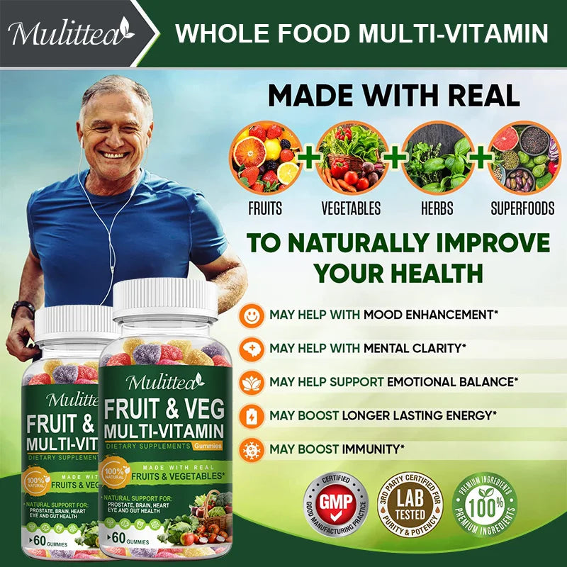 Mulittea Natural Vegetable & Fruit Gummies Daily