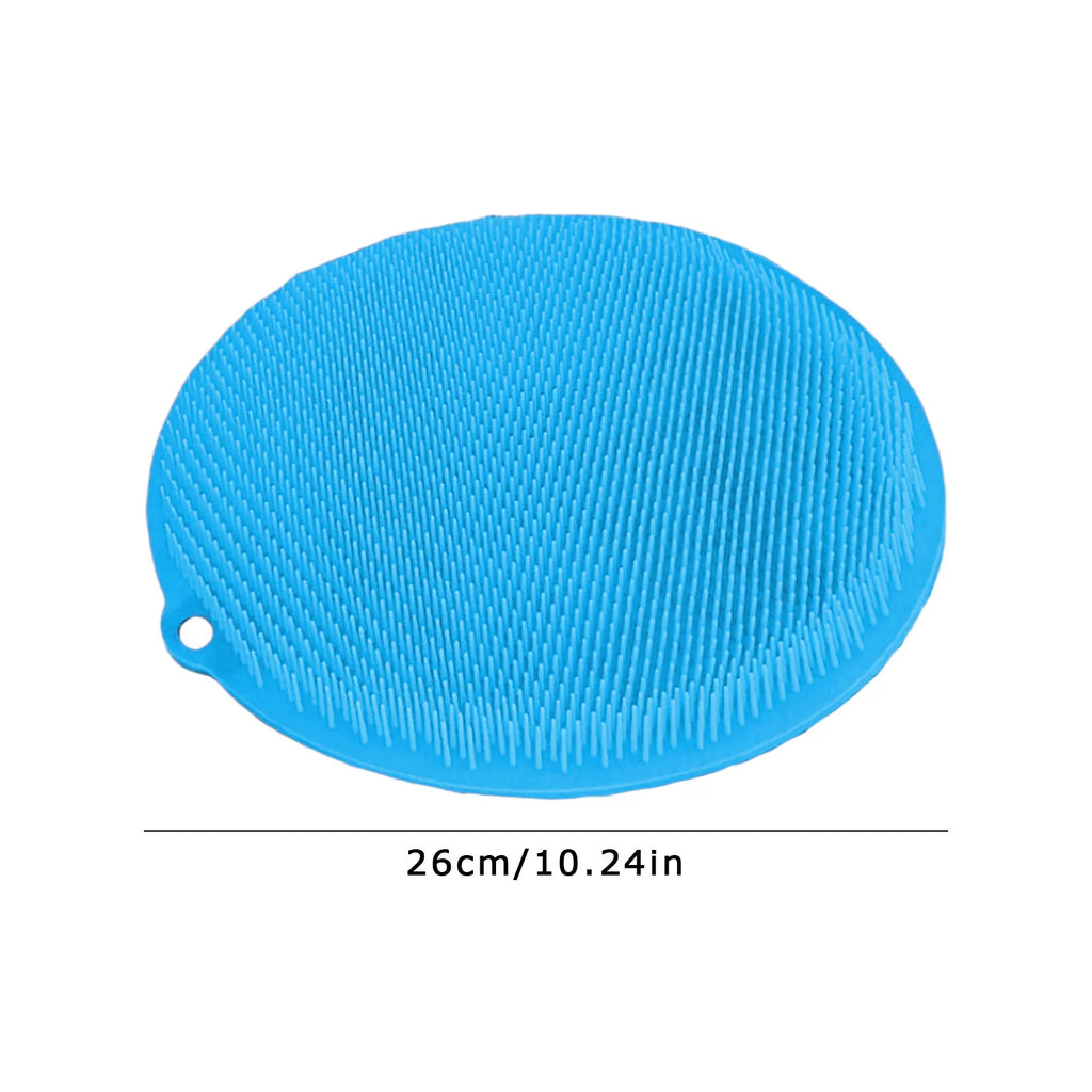 Scrubber Shower Massage Pad Silicone Wall Mounted Back Reusable Cleaning Brush Feet Washer Mat
