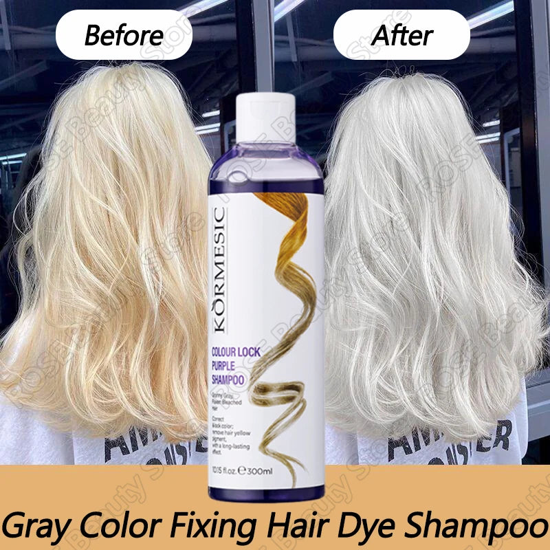 Professional Purple Shampoo Yellow Removal Post Dyeing Gray Hair Bleached Highlighted Revitalize 300ml