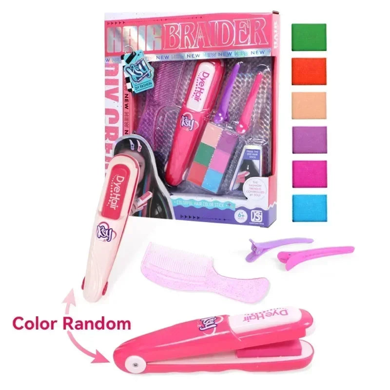Color Hair Stick Set Washable Chalk Toy Temporary Bright Hair Dyeing Comb Children