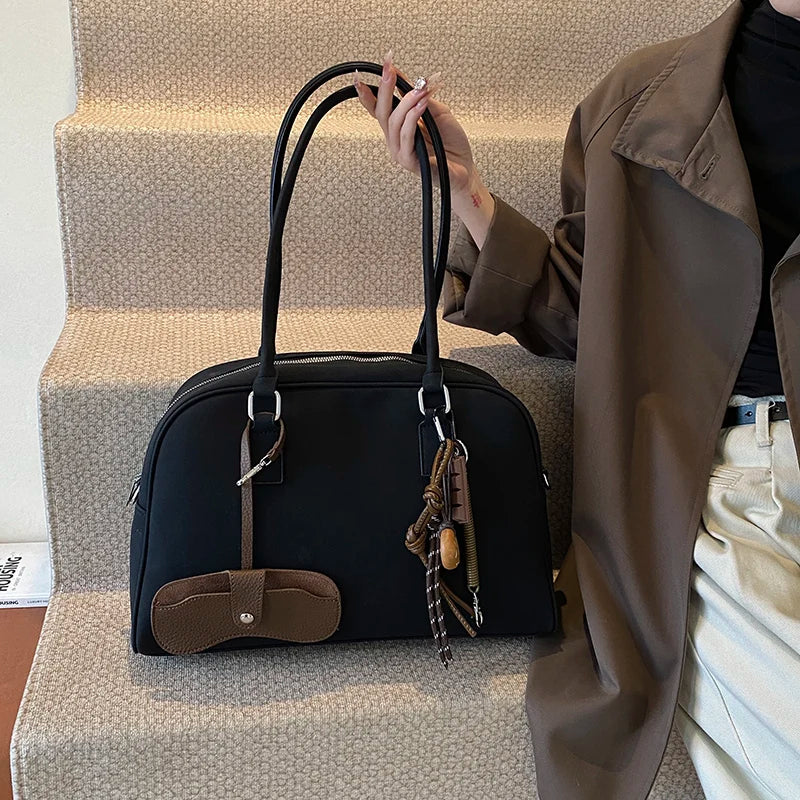Big Size Women Bags Suede Large Capacity Shoulder Crossbody With Long Strap