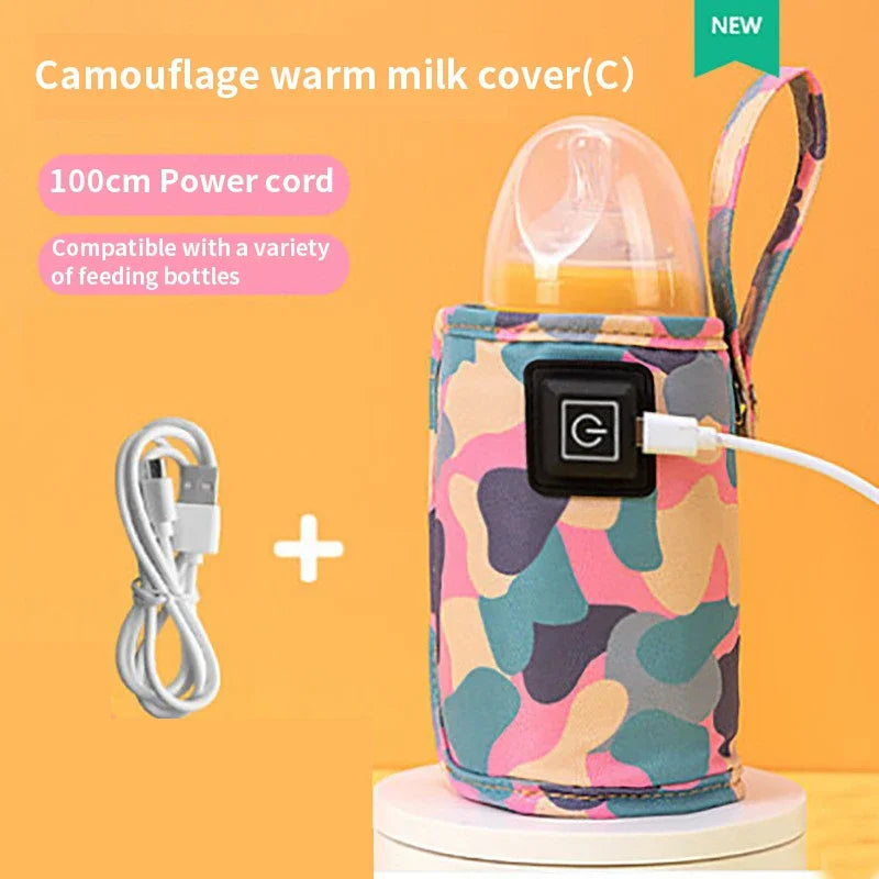 USB Milk Water Bottle Warmer Travel Stroller Insulated Bag Infant
