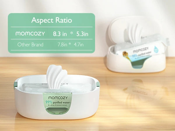 Momcozy Baby Wipe Warmer Large Capacity Fast Even Heating 4 Temperature Settings Night Light