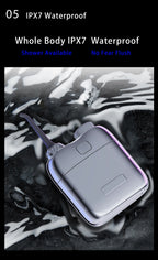 YUESI Portable Water Flosser Travel Mini Dental Irrigator 2 Nozzles 4 Modes Continuous Flow Plaque Busting Teeth Cleaning