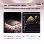 Clip-On Earbuds Wireless Bluetooth 5.4 Comfortable Open Ear Headphones with Aurora Earrings 50h Play Christmas Gifts
