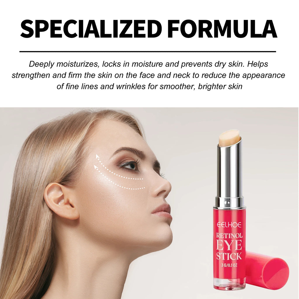 Retinol Eye Cream Stick Dark Circles Anti-Puffiness Smooth Brightening Moisturizing Firming Under Eye Treatment