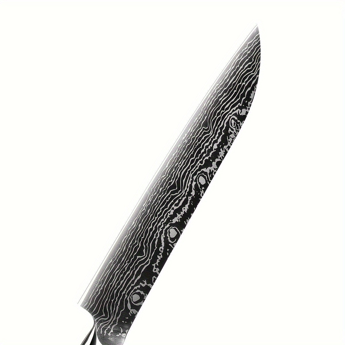 7pcs Damascus Pattern Stainless Steel Kitchen Knife Set with Universal Knife Holder