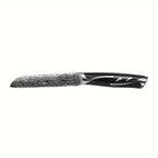 7pcs Damascus Pattern Stainless Steel Kitchen Knife Set with Universal Knife Holder